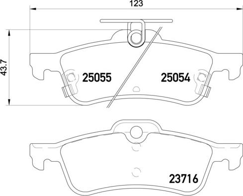 Brembo P 28 070 - Bromsbeläggssats, skivbroms xdelar.se