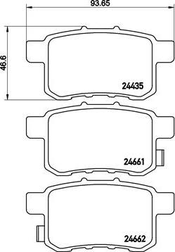 Brembo P 28 072 - Bromsbeläggssats, skivbroms xdelar.se