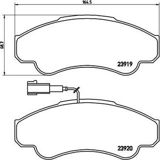 Brembo P 23 092 - Bromsbeläggssats, skivbroms xdelar.se