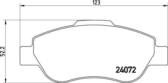 Brembo P 23 097 - Bromsbeläggssats, skivbroms xdelar.se