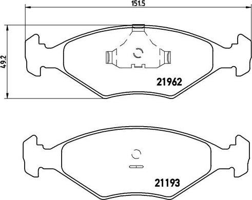 Brembo P 23 055 - Bromsbeläggssats, skivbroms xdelar.se