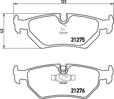 Brembo P 23 062 - Bromsbeläggssats, skivbroms xdelar.se