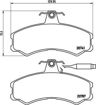 Brembo P 23 022 - Bromsbeläggssats, skivbroms xdelar.se