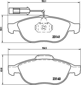 Brembo P 23 075 - Bromsbeläggssats, skivbroms xdelar.se