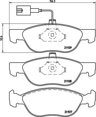 Brembo P 23 070 - Bromsbeläggssats, skivbroms xdelar.se