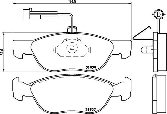 Brembo P 23 071 - Bromsbeläggssats, skivbroms xdelar.se