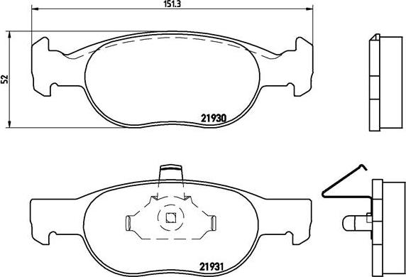 Brembo P 23 073 - Bromsbeläggssats, skivbroms xdelar.se