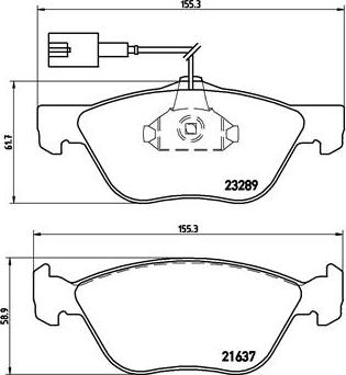 Brembo P 23 077X - Bromsbeläggssats, skivbroms xdelar.se