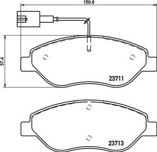 Brembo P 23 145 - Bromsbeläggssats, skivbroms xdelar.se