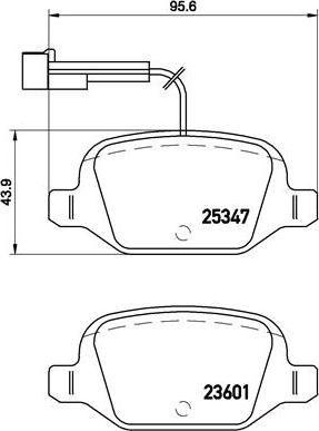 Brembo P 23 146 - Bromsbeläggssats, skivbroms xdelar.se