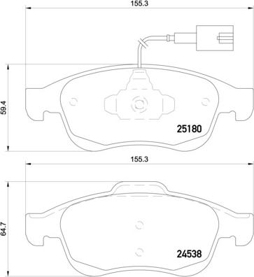 Brembo P 23 148 - Bromsbeläggssats, skivbroms xdelar.se