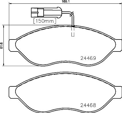 Brembo P 23 143 - Bromsbeläggssats, skivbroms xdelar.se