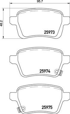 Brembo P 23 156 - Bromsbeläggssats, skivbroms xdelar.se