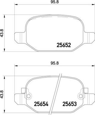 Brembo P 23 150 - Bromsbeläggssats, skivbroms xdelar.se