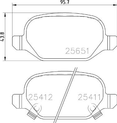 Brembo P 23 151 - Bromsbeläggssats, skivbroms xdelar.se