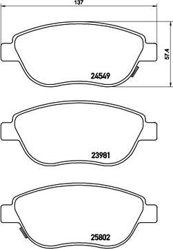 Brembo P 23 153 - Bromsbeläggssats, skivbroms xdelar.se