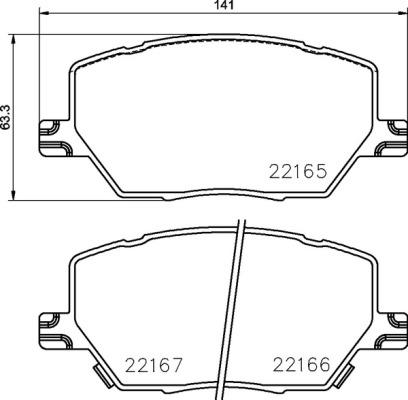 Brembo P 23 164 - Bromsbeläggssats, skivbroms xdelar.se