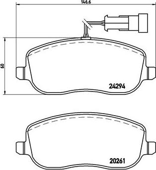 Brembo P 23 100 - Bromsbeläggssats, skivbroms xdelar.se