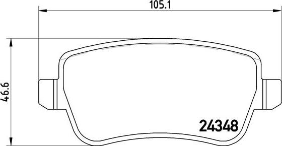 Brembo P 23 101 - Bromsbeläggssats, skivbroms xdelar.se