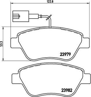 Brembo P 23 108 - Bromsbeläggssats, skivbroms xdelar.se