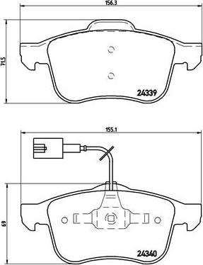 Brembo P 23 103 - Bromsbeläggssats, skivbroms xdelar.se