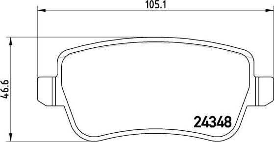 Brembo P 23 102 - Bromsbeläggssats, skivbroms xdelar.se