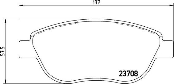 Brembo P 23 119 - Bromsbeläggssats, skivbroms xdelar.se