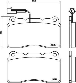 Brembo P 23 115X - Bromsbeläggssats, skivbroms xdelar.se