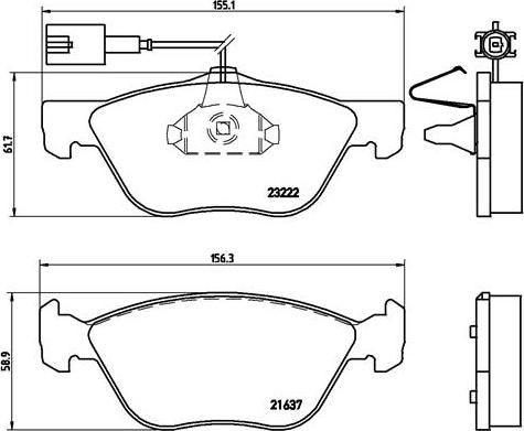 Brembo P 23 116 - Bromsbeläggssats, skivbroms xdelar.se