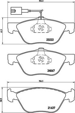 Brembo P 23 112 - Bromsbeläggssats, skivbroms xdelar.se