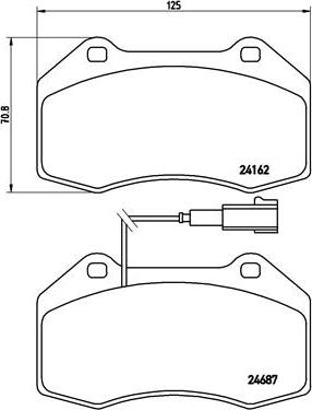 Brembo P 23 117 - Bromsbeläggssats, skivbroms xdelar.se