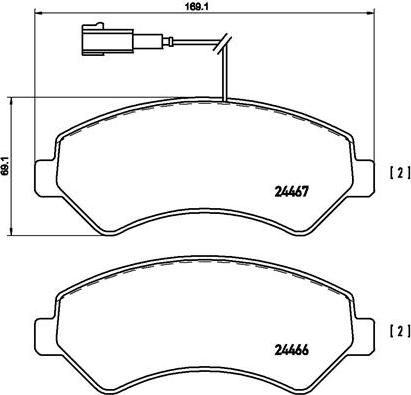 Brembo P 23 136 - Bromsbeläggssats, skivbroms xdelar.se