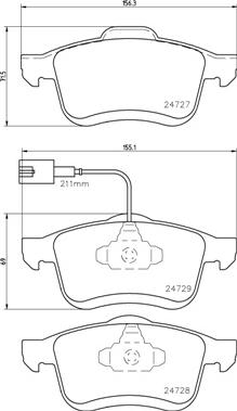 Brembo P 23 130 - Bromsbeläggssats, skivbroms xdelar.se