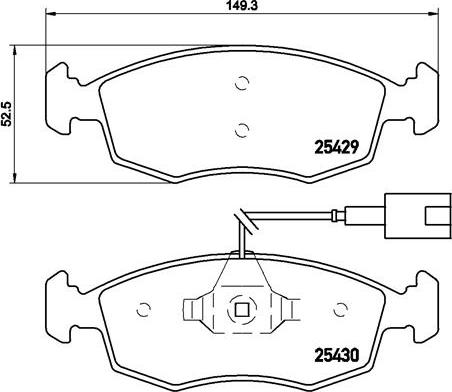 Brembo P 23 138 - Bromsbeläggssats, skivbroms xdelar.se