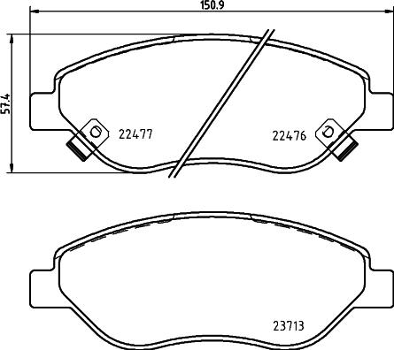 Brembo P 23 178 - Bromsbeläggssats, skivbroms xdelar.se