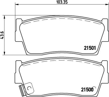 Brembo P 79 006 - Bromsbeläggssats, skivbroms xdelar.se