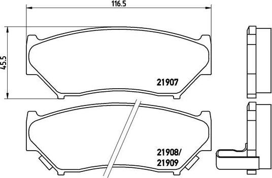 Brembo P 79 008 - Bromsbeläggssats, skivbroms xdelar.se