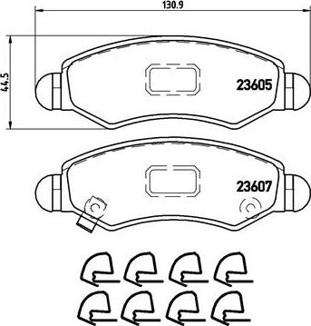 Brembo P 79 015 - Bromsbeläggssats, skivbroms xdelar.se