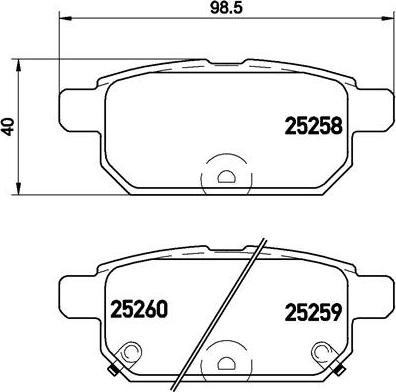 Brembo P 79 029 - Bromsbeläggssats, skivbroms xdelar.se