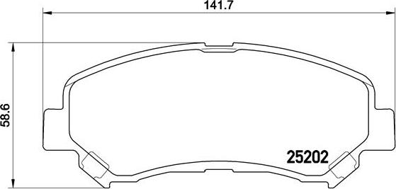 Brembo P 79 028 - Bromsbeläggssats, skivbroms xdelar.se