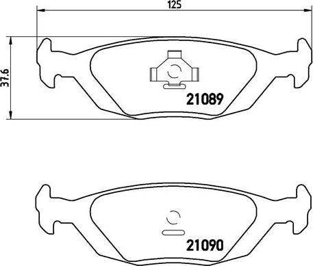 Brembo P 71 003 - Bromsbeläggssats, skivbroms xdelar.se