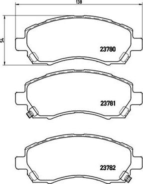 Brembo P 78 009 - Bromsbeläggssats, skivbroms xdelar.se