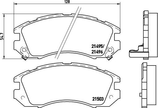 Brembo P 78 004 - Bromsbeläggssats, skivbroms xdelar.se