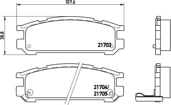 Brembo P 78 005 - Bromsbeläggssats, skivbroms xdelar.se