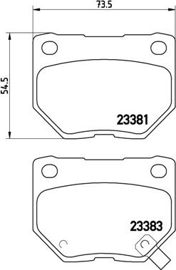 Brembo P 78 016 - Bromsbeläggssats, skivbroms xdelar.se