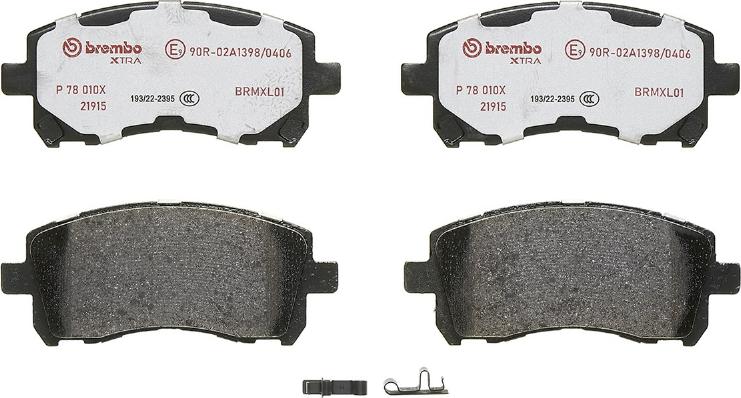 Brembo P 78 010X - Bromsbeläggssats, skivbroms xdelar.se