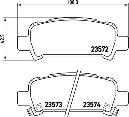 Brembo P 78 011 - Bromsbeläggssats, skivbroms xdelar.se