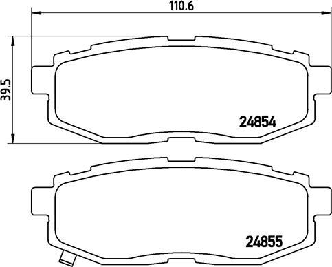 Brembo P 78 018 - Bromsbeläggssats, skivbroms xdelar.se