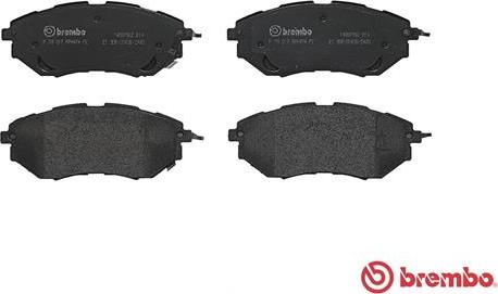 Brembo P 78 017 - Bromsbeläggssats, skivbroms xdelar.se