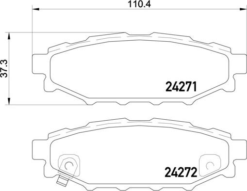 Brembo P 78 020 - Bromsbeläggssats, skivbroms xdelar.se